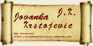 Jovanka Krstojević vizit kartica